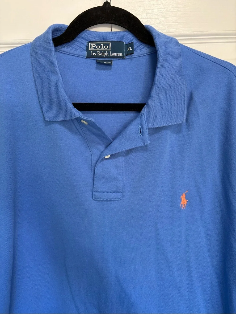 Ralph Lauren Men’s Blue Polo Orange Pony XL PREPPY CASUAL COASTAL